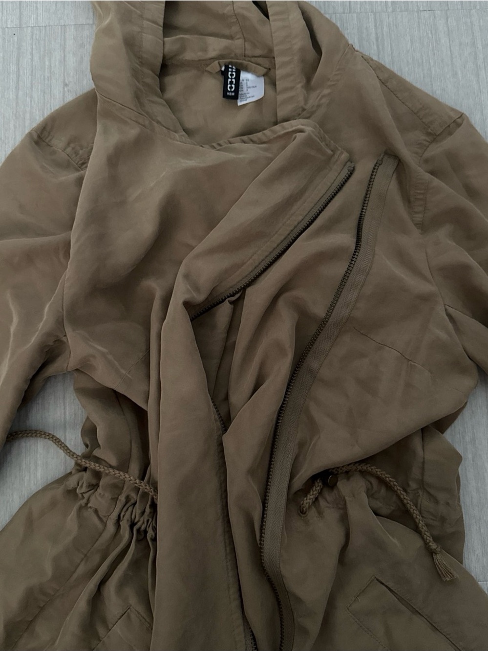 H&M Olive Brown Hooded Utility Jacket